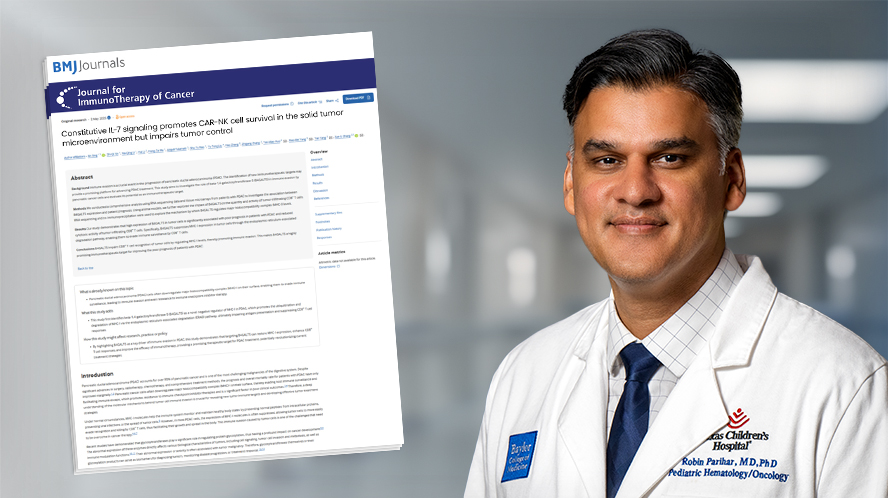 A new study led by Dr. Parihar, shows that engineered IL-7 signaling helps CAR-NK cells survive in solid tumors—but at the cost of reduced cancer-killing function. The work used preclinical models of neuroblastoma &amp; CD19⁺ leukemia. &gt; Read the full study🔗jitc.bmj.com/content/13/7/e…
