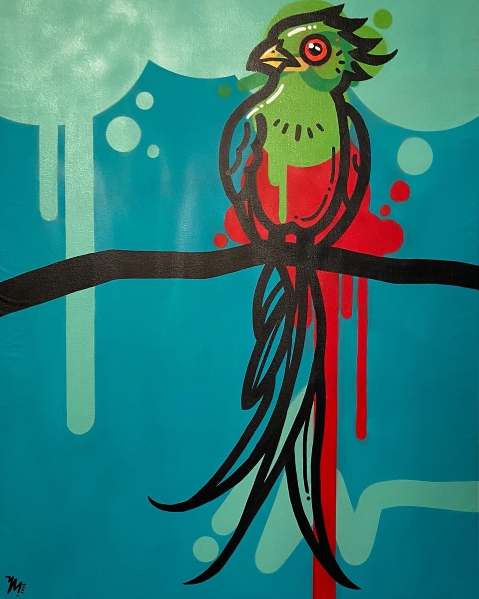 OneLoveArtDAO's tweet image. Gm 🌞. Here’s today’s spotlight on several phenomenal Artists and their Available Artworks        

1/ Quetzal By @YuZapata3SC, part of the Sacred Origins Exhibition/Collection   

Spray and Acrylics on Canvas $3000 USD. 
Digital Editions Available- gamma.io/ordinals/colle……