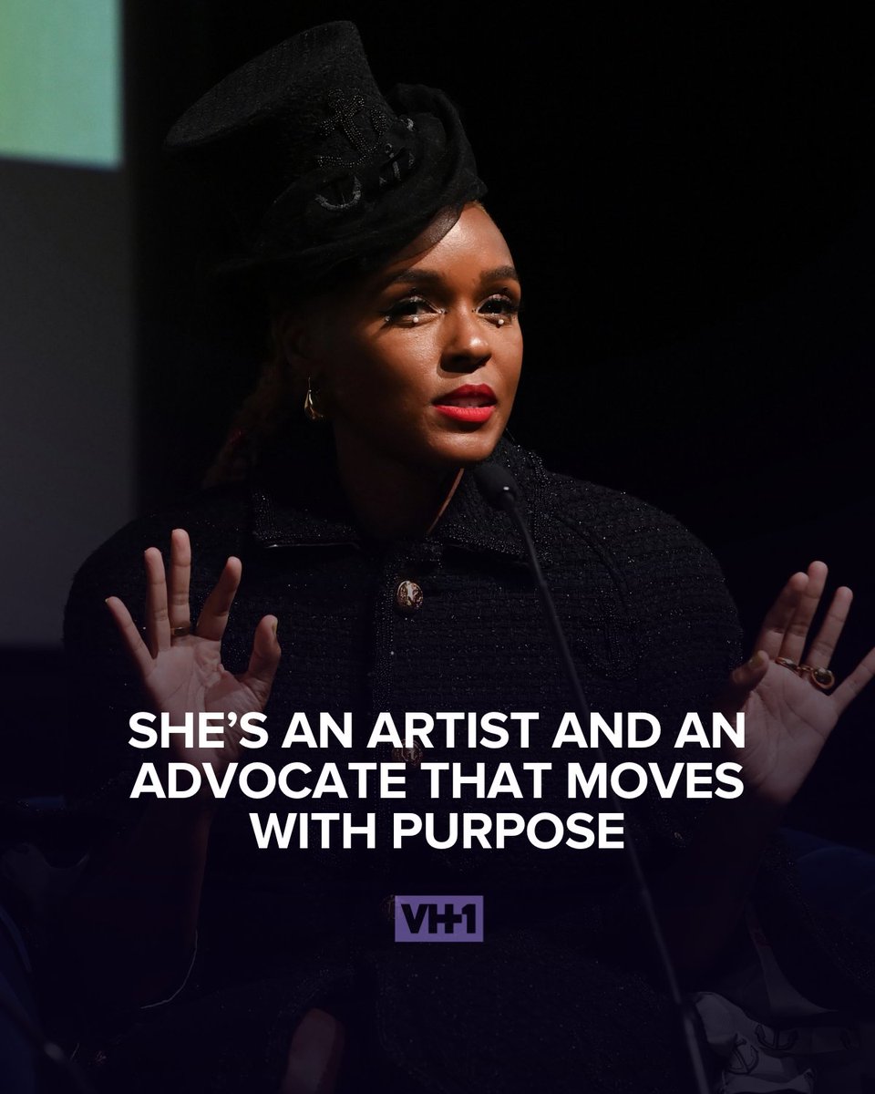 VH1's tweet image. Janelle Monáe didn’t just shift culture, she embodied it.
Genre-bending music, award-worthy roles, fearless fashion, and bold activism. 🎤🎬👗

#UnderTheirInfluence #VH1 #JanelleMonae