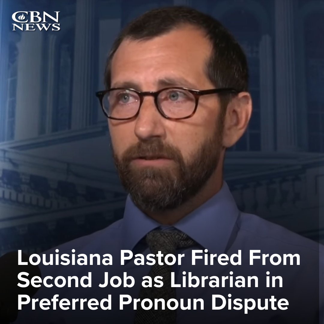 CBNNews's tweet image. A bi-vocational pastor in Louisiana says he was fired from his second job as a librarian because he declined to use the preferred pronouns of a co-worker.

Luke Ash is the pastor of Stevendale Baptist Church in Baton Rouge and worked a second job at the East Baton Rouge Parish…
