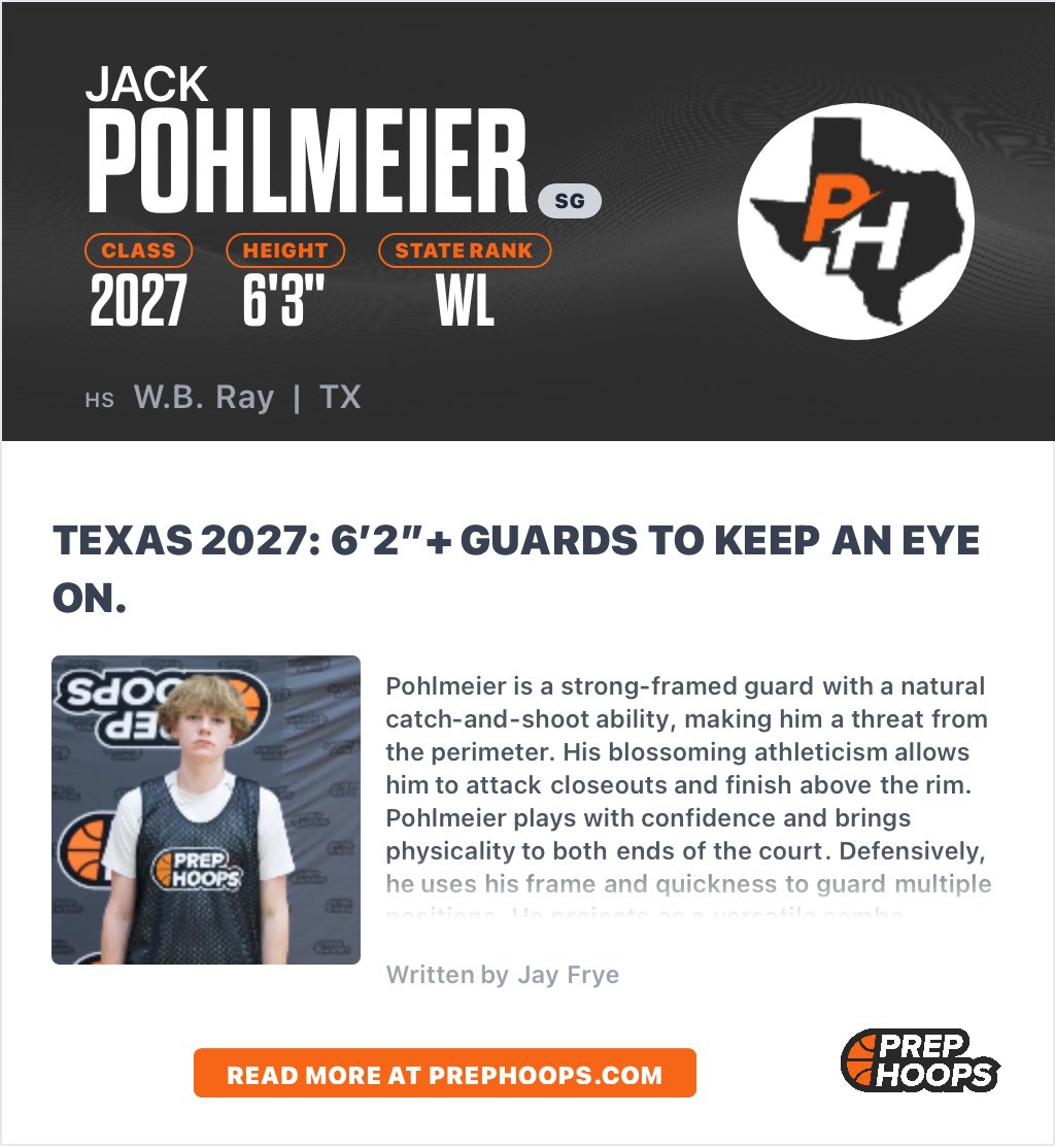 Thanks for the recognition <a href="/JayFryeNBA/">Jay Frye</a> <a href="/RAYHSBasketball/">W.B. Ray Texan Basketball</a>
