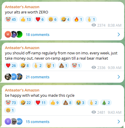 lukecannon727's tweet image. I can't prove it but I'm 100% convinced Anteater is the reason alt season don't last more than 4 days this cycle