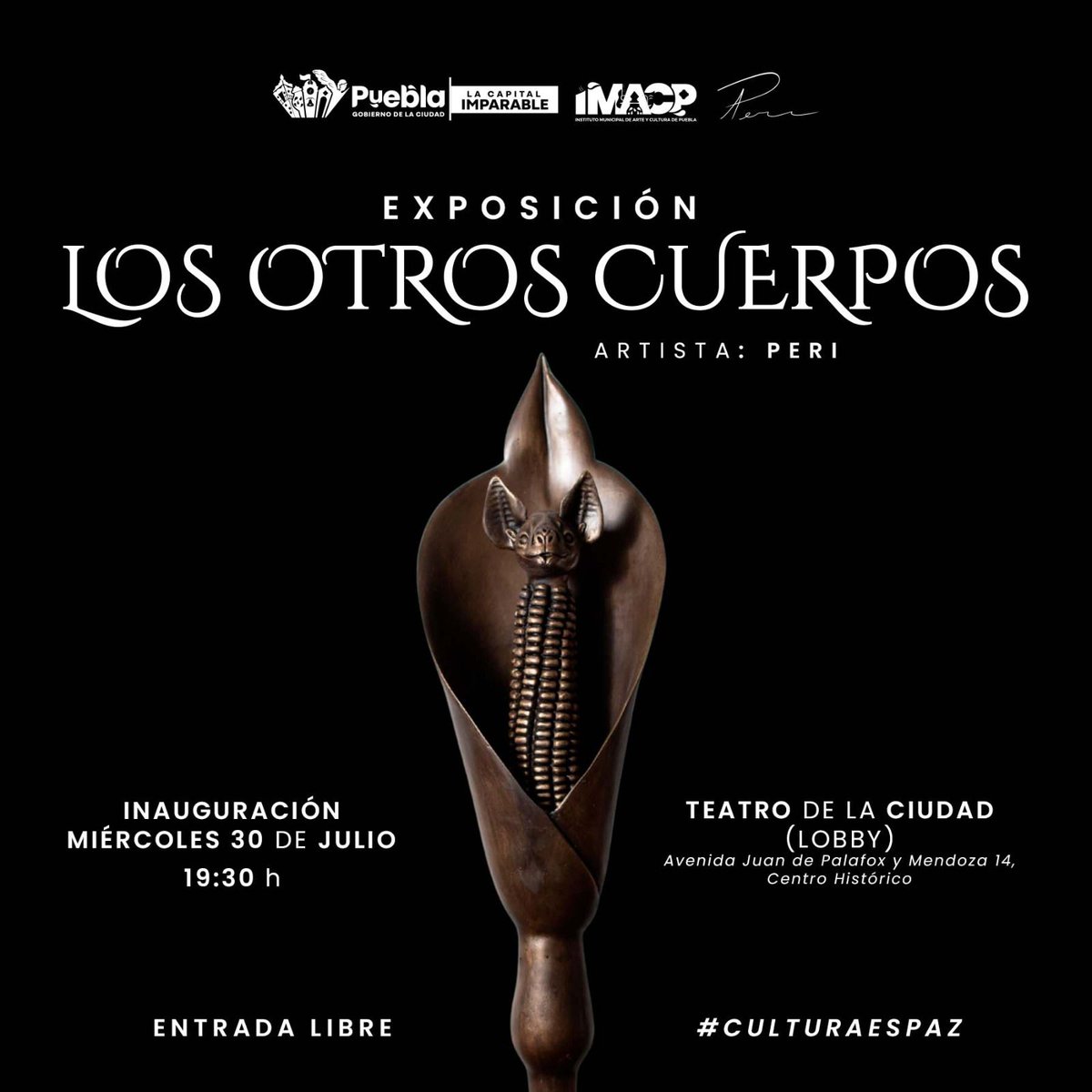 🖼️ #CulturaImparable | Peri es un artista de #LaCapitalImparable que explora la relación simbiótica entre el ser humano y la naturaleza.🌎👩‍🎨

¡Ven a su inauguración!

🗓️ Miércoles 30 de Julio.
⏰ 19:30 h.
📍Teatro de la Ciudad.