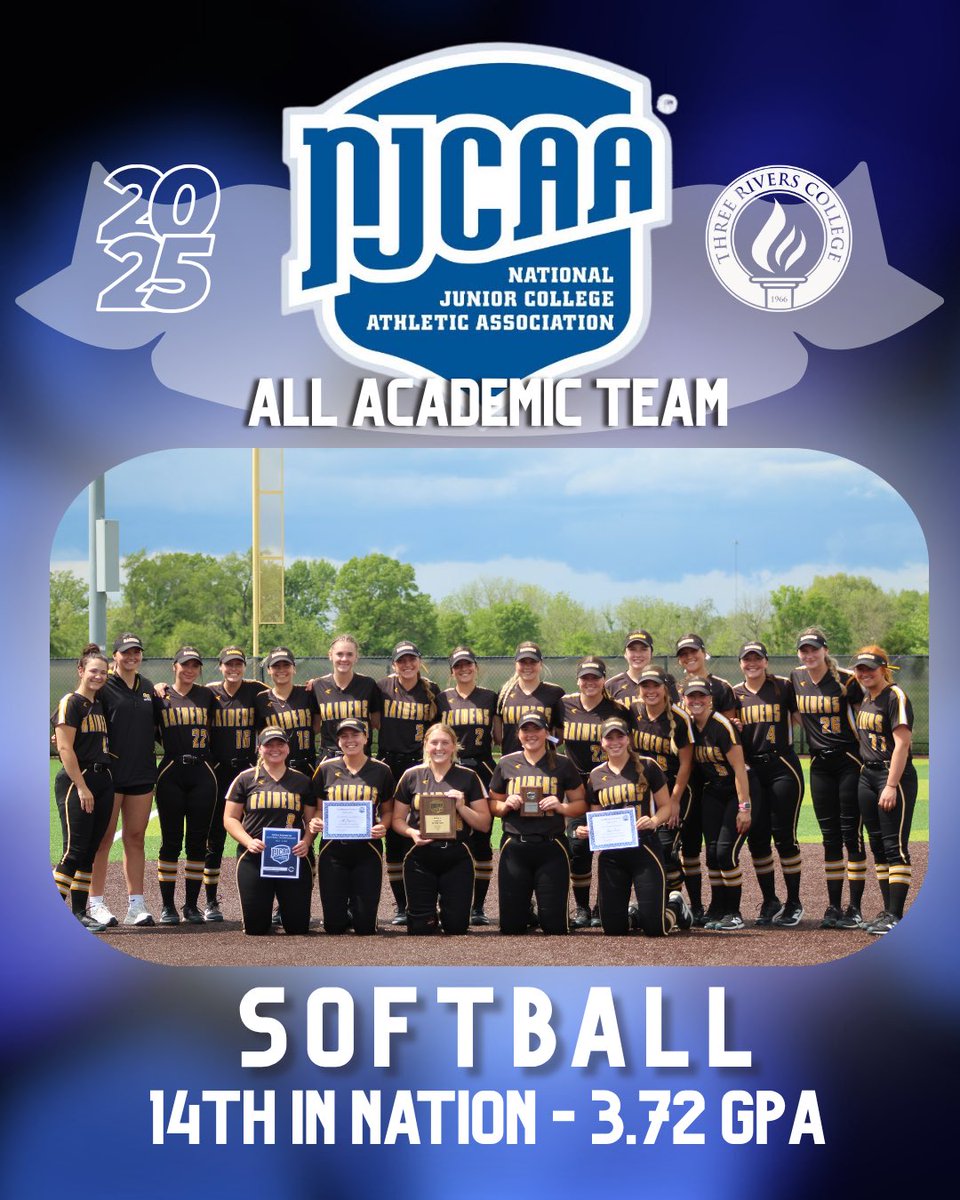 3Rsoftball's tweet image. Congratulations to all of our NJCAA Teams who won an Academic Team Award. All 4 teams finished Top 15 in the nation in their sports. 54 individuals received recognition.