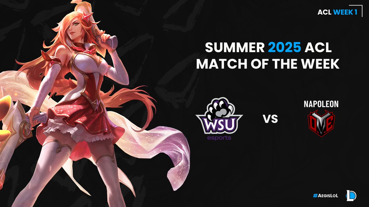 Summer 2025 ACL kicks off tonight! Tune in every Monday and Tuesday for Best of 3, Tier 2, fearless action! 

⚔️: <a href="/WeberEsports/">WeberStateEsports</a> vs. <a href="/DeathMarkEsport/">DeathMark E-Sports</a> Napoleon
⏰: 8PM ET 
🎙️: <a href="/GordoCasts/">Gordo</a> and <a href="/TdsCasts/">Carlos Toro</a> 
📹: <a href="/Kaddiee_/">Kaddie</a> 

⬇️ LINK BELOW⬇️