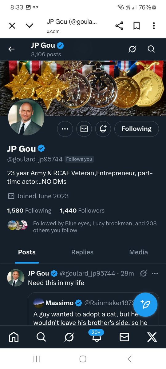 Can we get this veteran some more friends, he definitely follows back please give <a href="/goulard_jp95744/">JP Gou</a> a follow, repost 💪 🫶 👊 💥 💯 🇺🇸 🫡