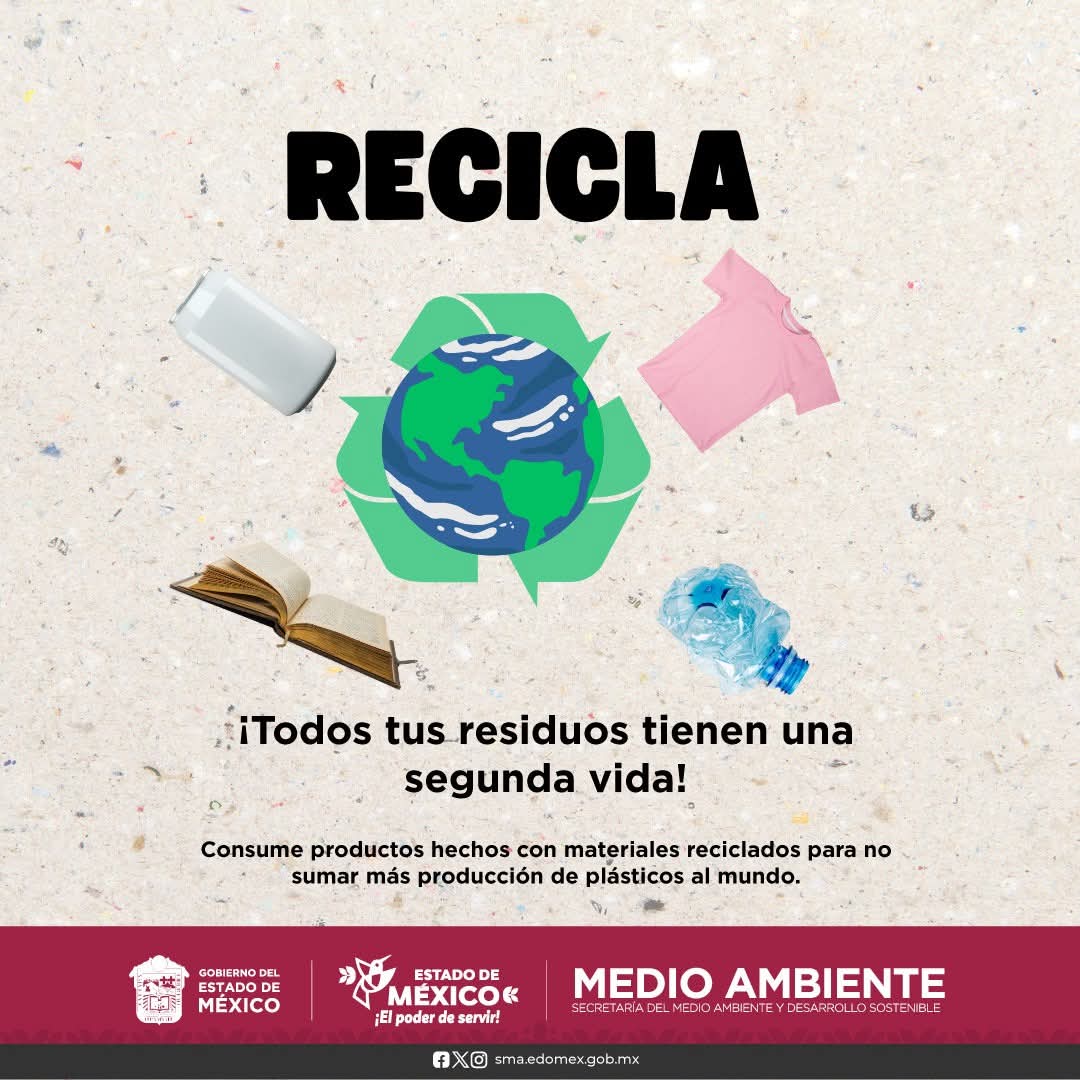 ¡Reciclar es fundamental para cuidar nuestro planeta! Separar residuos y darles nueva vida a materiales como plástico, vidrio, papel y metal ayuda a reducir la contaminación y el consumo de recursos naturales. 
#MedioAmbiente