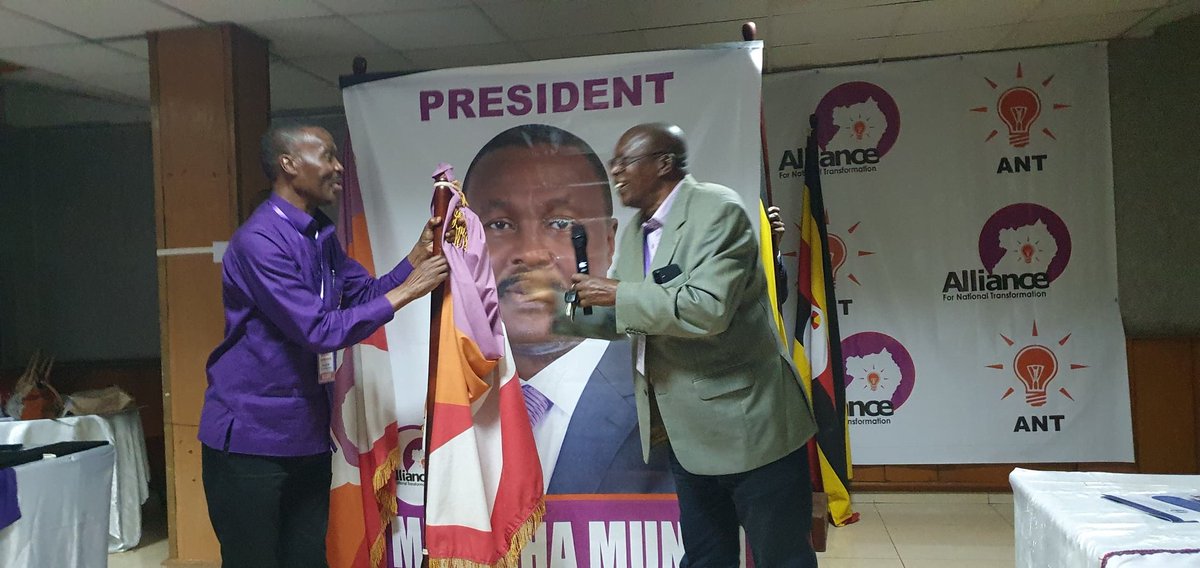TheAllianceUG's tweet image. BREAKING NEWS: Maj. Gen. (Rtd) @mugishamuntu has been unanimously elected as the ANT Presidential Flagbearer for the 2026–2031 elections during the party's Expanded National Conference. Delegates from all sub-regions endorsed his candidacy.