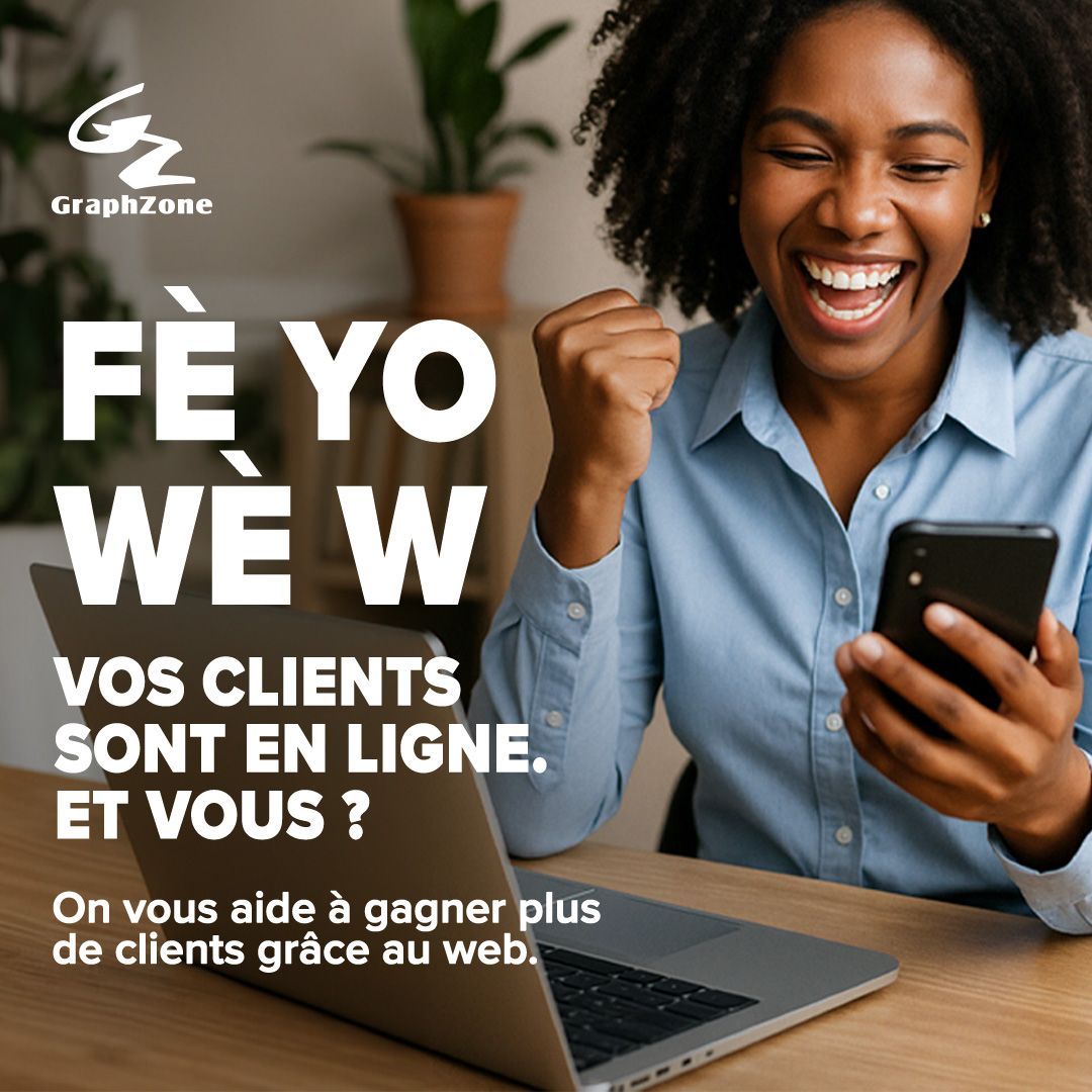 GraphZone's tweet image. Vous avez un business, mais pas assez de clients ?

C’est sûrement parce qu’on ne vous voit pas.

Chez GraphZone, on a conçu une offre complète pour vous rendre visible, crédible et accessible en ligne.

Pour en savoir plus sur l'offre, Cliquez ici 👉 wa.me/19189721605?te…