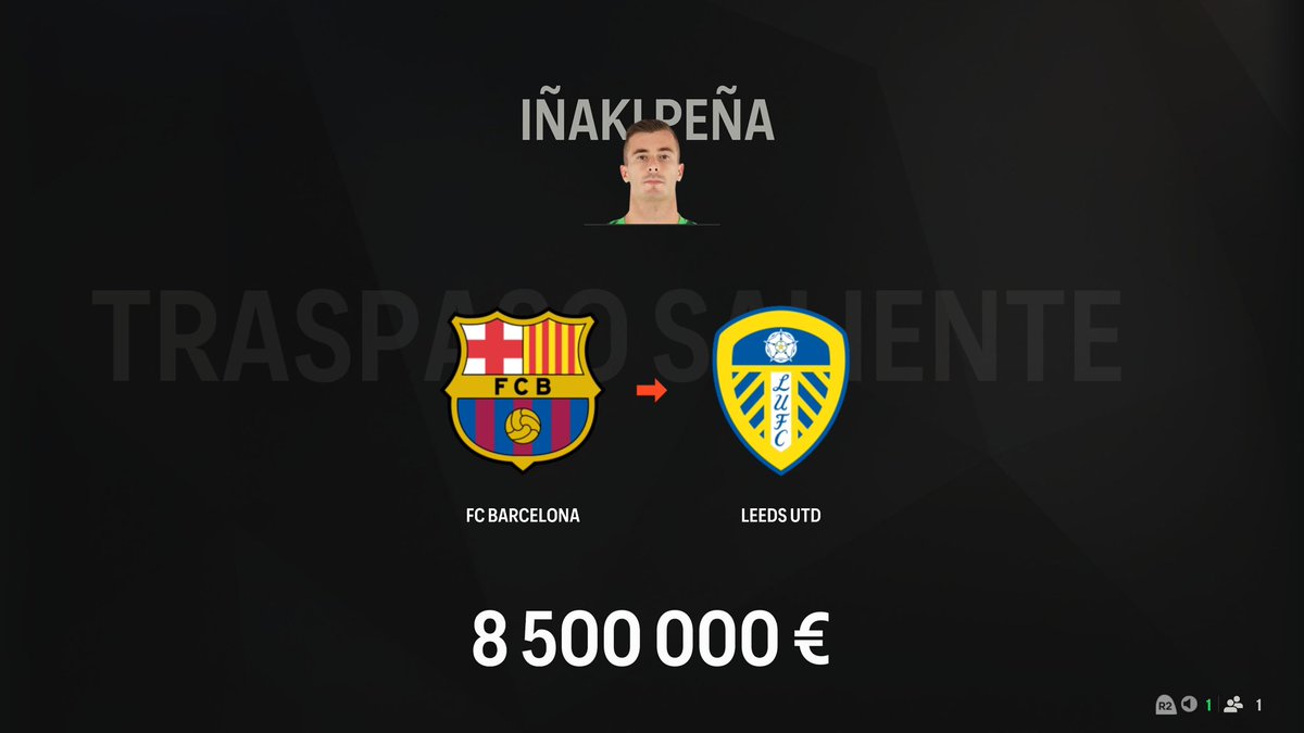 elmodocarrera's tweet photo. LAS SALIDAS 25/26. EL BARÇA DE HANSI. 

🔚 IÑAKI PEÑA 
☑️ Venta 
💰 8.5M

No entra en los planes de club. Venta clara.

#FC25 #ModoCarrera #CarreradeManager https://t.co/de9DKwyirv