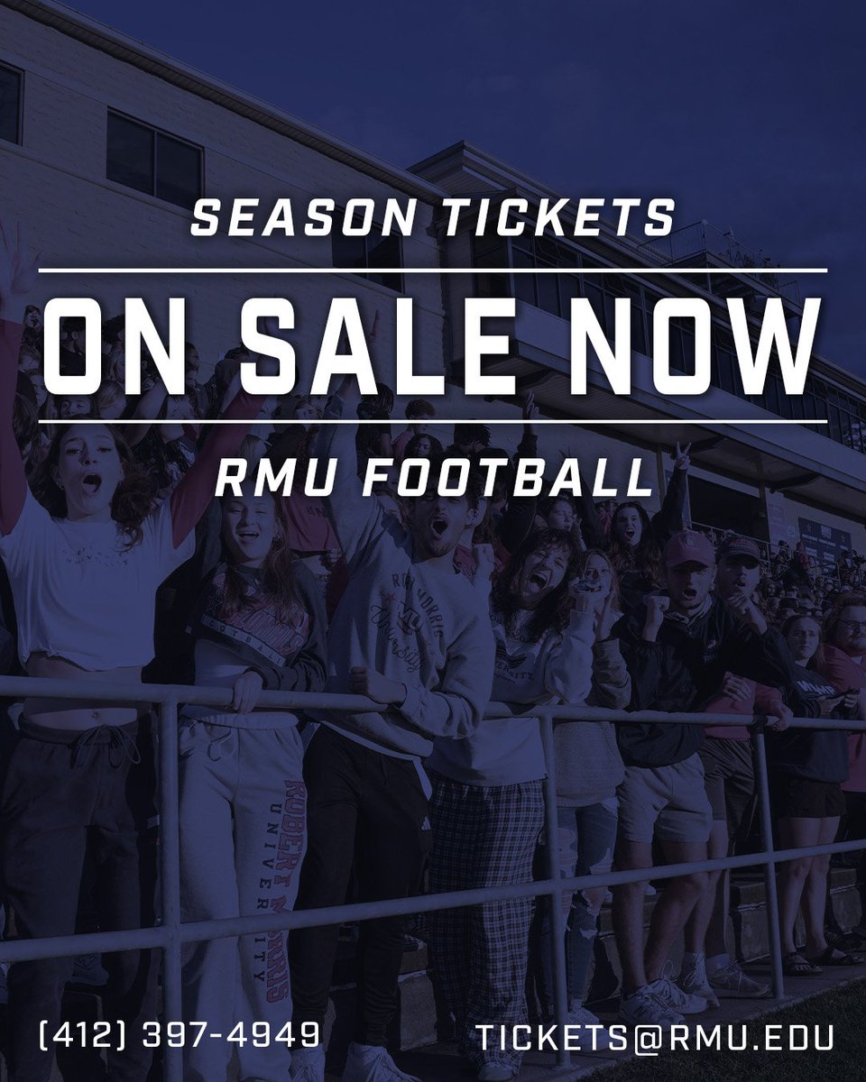 RMU_Football's tweet image. ๐๏ธ๐๐๐ญ ๐ฒ๐จ๐ฎ๐ซ ๐๐๐๐ ๐ฌ๐๐๐ฌ๐จ๐ง ๐ญ๐ข๐๐ค๐๐ญ๐ฌ
Season tickets for the 2025 RMU Football season are officially on sale!
๐: bit.ly/RMUTixFB