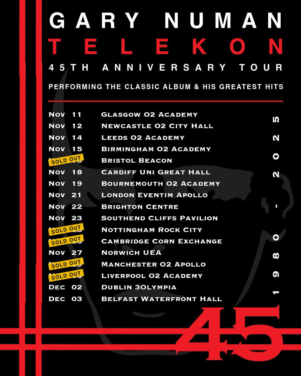 Meet &amp; Greets for Dublin and Belfast (Telekon 45th Anniversary Tour) are now available on the US Store. numanstore-us.company.site