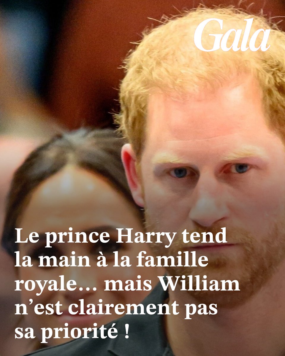 GALAfr's tweet image. Le prince Harry tend la main à la famille royale… mais William n’est clairement pas sa priorité !
➡️ l.gala.fr/NvU