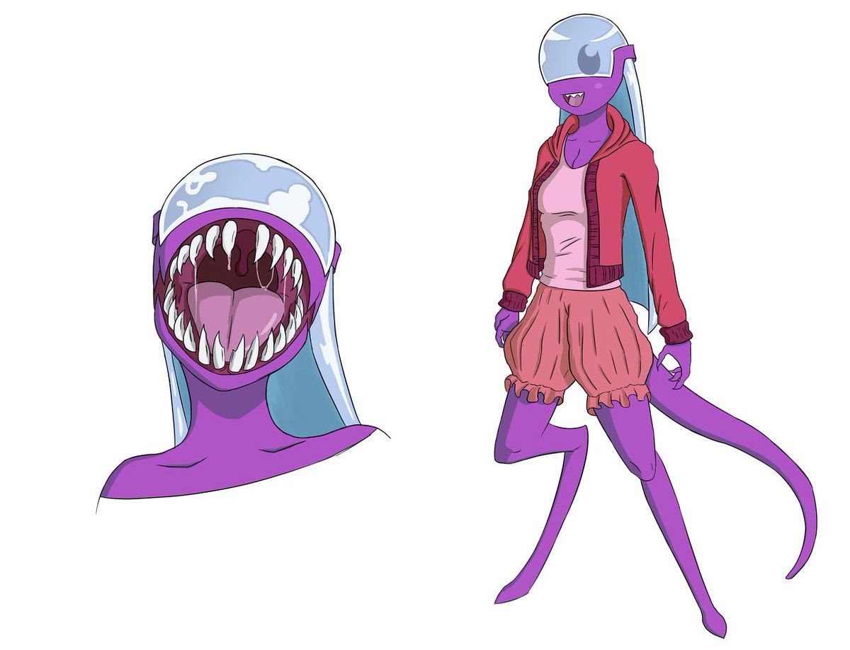 Coopachabra's tweet image. Train of thought:
think of aliens
&amp;gt;the xenomorph appears on tl
Think of sexiness
&amp;gt;gyaru on the tl
Alien girlies....
Ah kumika no mikaku was good and right