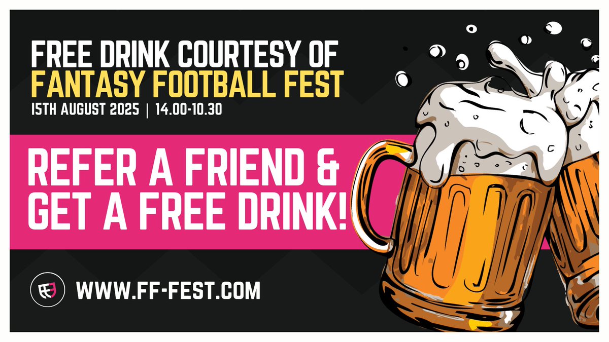 ff_fest's tweet image. 🍺 If your mate buys a ticket on your recommendation, you and him/her will get a free drink!

➡️ Just get them to email/DM us after their ticket has been bought giving us the name and conf number!

♻️ Get RT&apos;ing and get those referrals in! #fpl
