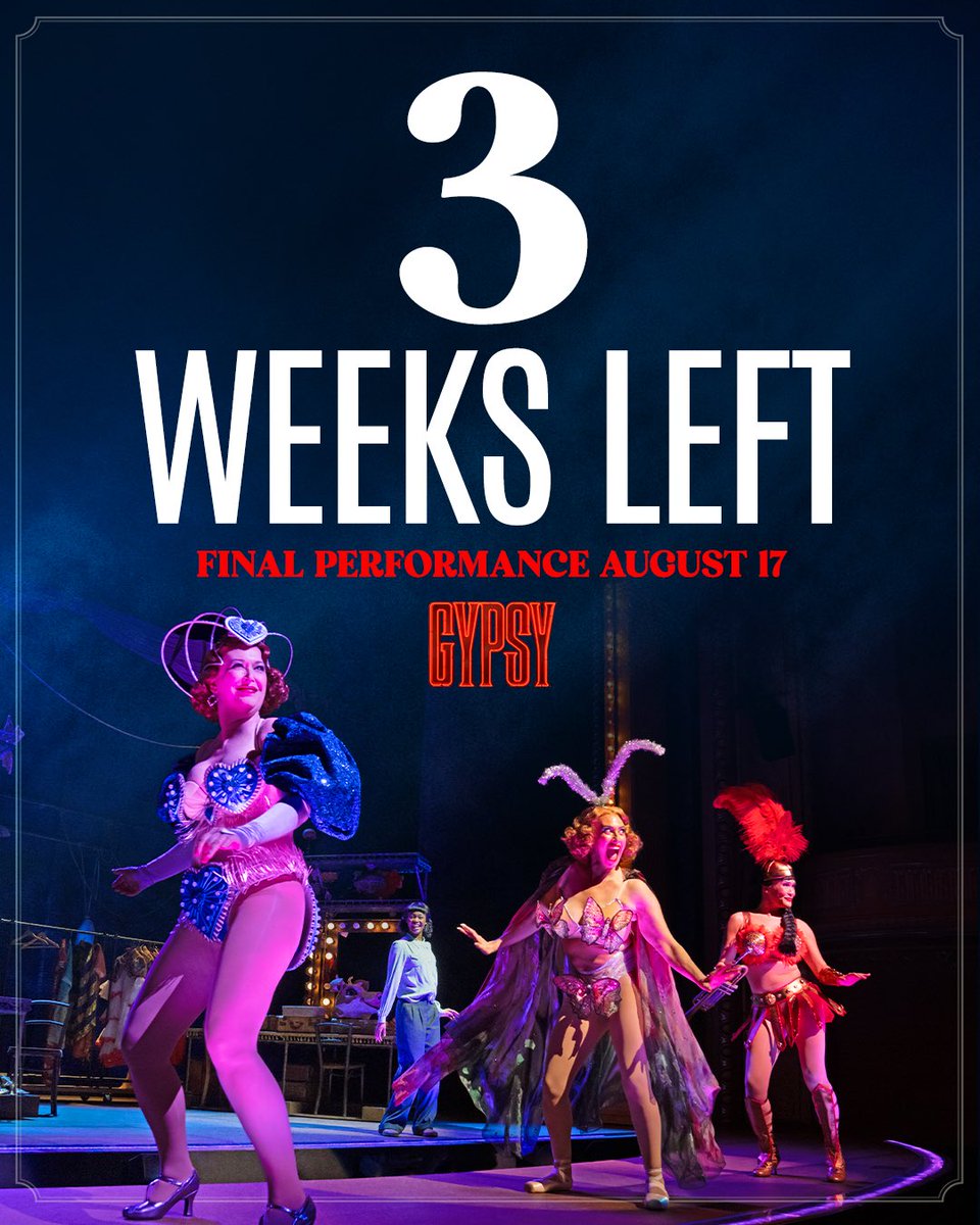 Three weeks left until the cast of Gypsy takes their final bow🌹​

📸: Julieta Cervantes