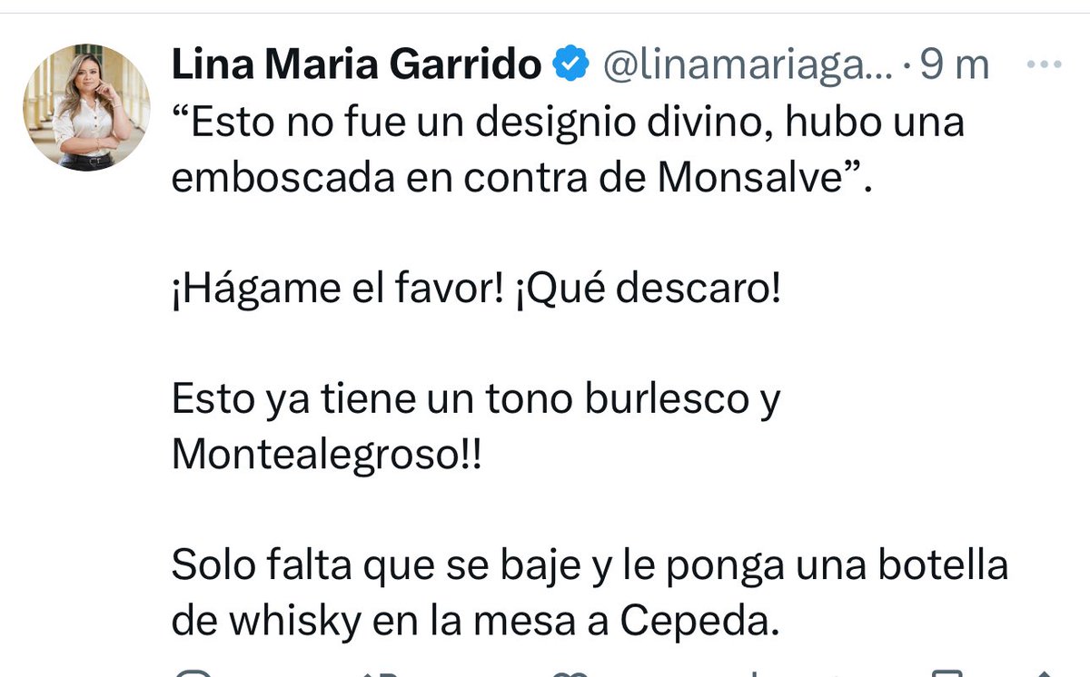 Nelsonalarcon74's tweet image. Señora Representante a la Cámara Lina María Garrido @linamariagarri1 respete la justicia definitivamente su odio la tiene delirando !!!
