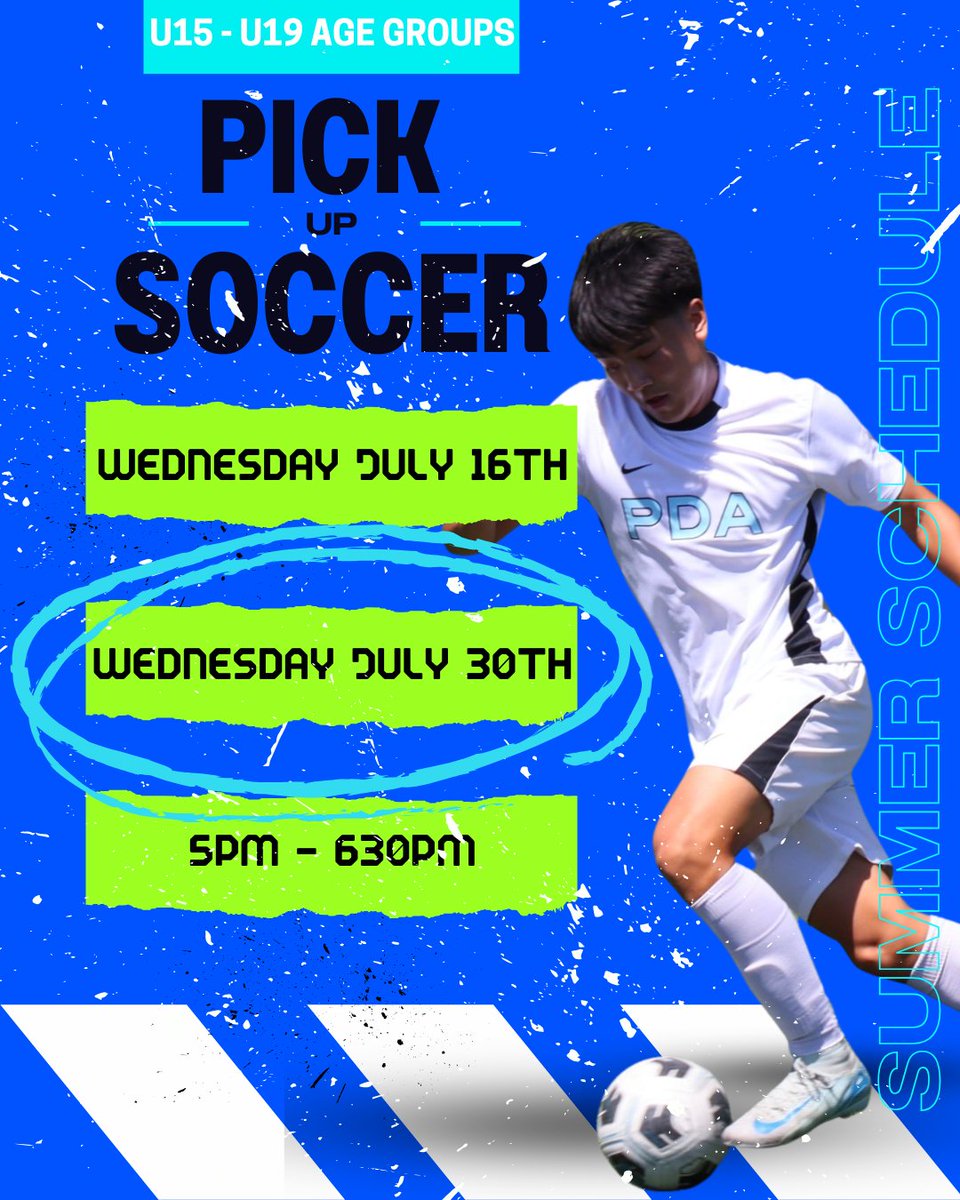 🚨🚨Reminder Pick Up Soccer this Wednesday night at Notre Dame HS!! All HS age groups: U15 - U19 (2011 - 2007 birth years)! Let's get the soccer ball out and compete!! ⚽️💪 #PDAHibos #PDAProud