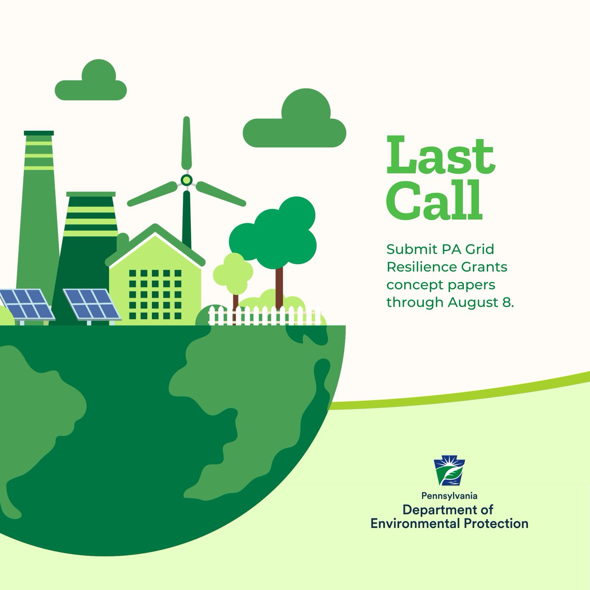 LAST CALL ⏰ The deadline to submit your concept paper for Round 2 of the PA Grid Resilience Grant Program is almost here! Don’t miss this opportunity to receive funding for projects that can fortify Pennsylvania’s grid and reduce the impact of outages.

✅ $8 million in