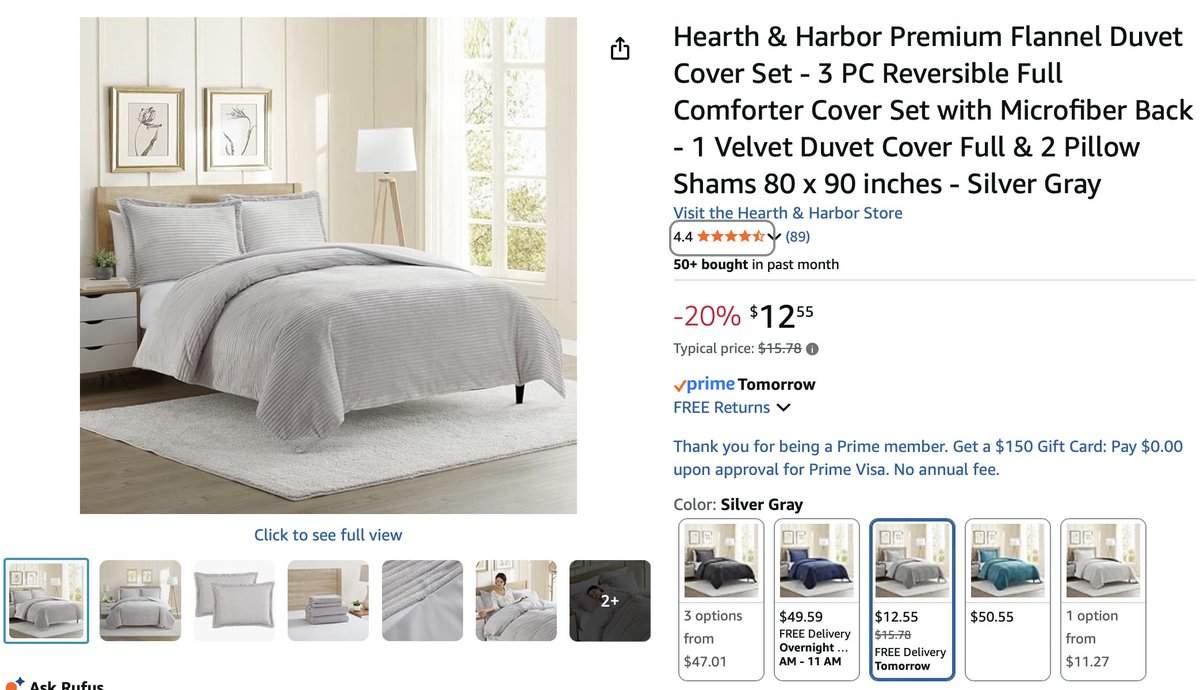 RetailHackr's tweet image. 3pc Grey Comforter Set for $12.55

Normally $50+, great for college dorm!

Buy here --&amp;gt; amazon.com/Hearth-Harbor-…

#ad #deals #clearance #amazon