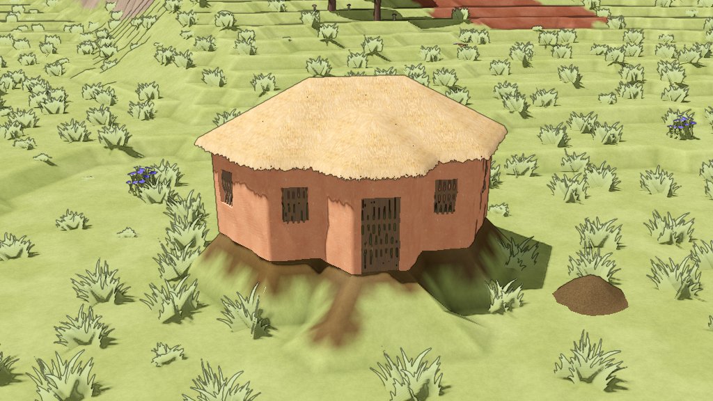 A simple adobe house with a hay roof built on a dirt mound - something that's possible to build in my game!

(I'm trying to record a construction timelapse but it repeatedly breaks due to random bugs 😅)

#gamedev #indiedev #indiegames