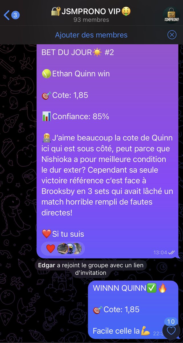 JSMProno's tweet image. Encore du vert dans le VIP✅
Avec une très bonne analyse🖊️
👉Pour rejoindre le VIP, envoie moi un message privé en écrivant « VIP » et je te dis comment tu peux le rejoindre facilement et gratuitement!🥳
#TeamParieur