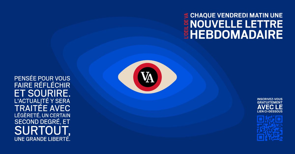 Valeurs's tweet image. 🔴“L’œil de VA”, la nouvelle lettre VA à recevoir chaque vendredi !
🪶Éclairer les angles morts, lever les non-dits: c'est l'objectif que nous nous efforçons de tenir, chaque jour à @Valeurs
📲Lien: f.mtr.cool/ievyfembft