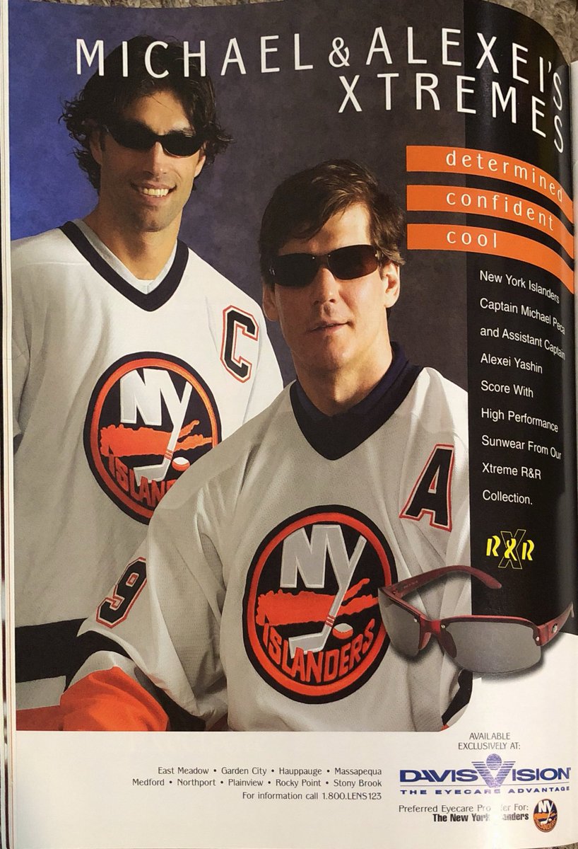 IslesICENET's tweet image. Peca and Yashin ad for DavisVision

2002-03 #isles publications