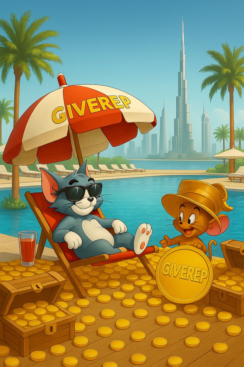 Shaniya1515231's tweet photo. Tom &amp; Jerry living their best life with $REP by the pool in Dubai 🏖️🌇
Gold coins? Check. Chill vibes? Check.
That’s what happens when you GiveRep 😎💰
#GiveRep #REPpowered #Web3Vibes #CartoonFlex #DubaiDrip
@GiveRep https://t.co/eQzDAYCbsW