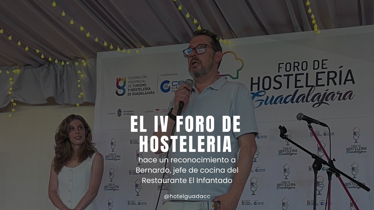 🍽️ Hoy se ha celebrado el IV Foro de Hostelería de la provincia de Guadalajara.

👏 El jefe de cocina del Restaurante El Infantado ha sido reconocido por sus más de 27 años de trayectoria profesional en la ciudad. 

 #ForoHostelería2025  #RestauranteElInfantado