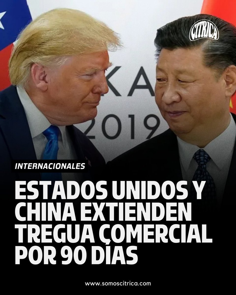 Estados Unidos 🇺🇸 y China 🇨🇳 reabrieron el diálogo en Estocolmo y acordaron extender por 90 días la tregua arancelaria pactada en mayo. 

👉 Somoscitrica.com

#TreguaComercial #EEUUyChina #Aranceles #ComercioGlobal #DiálogoDiplomático #SomosCítrica