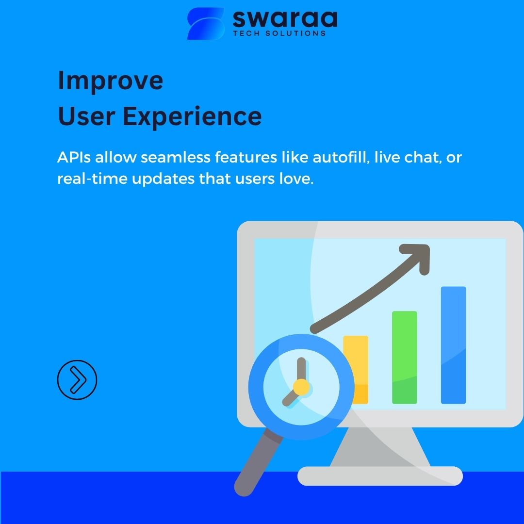 swaraasolutions's tweet image. APIs = app magic! They turn basic apps into feature-rich powerhouses—fast. What’s your favorite API to work with?
Follow for more!
Visit our website: swaraa.dev
Mail us at: info@swaraa.dev
Call us on: 07935336883
#APIIntegration #AppDevelopment #DevTips #RESTAPI