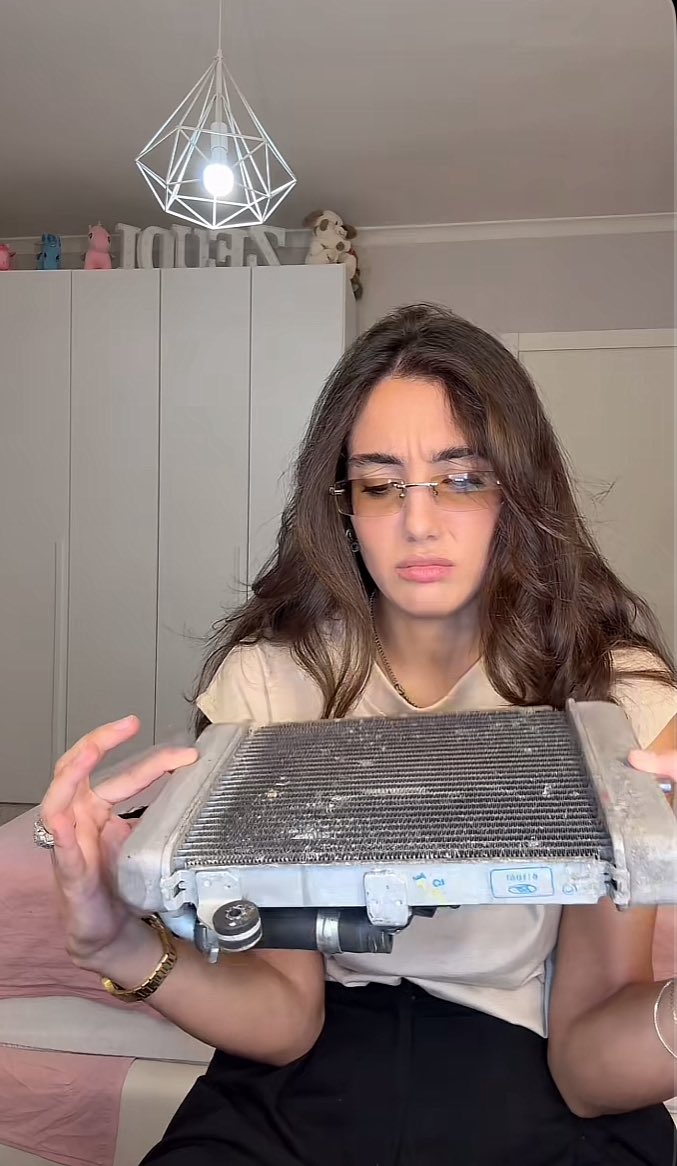 Hammeredbannana's tweet photo. everyone yelling how we shouldn’t get her a car so now resorting to sending her parts so she can put it together like a lego set 🫢 https://t.co/CtOBoAXUH4