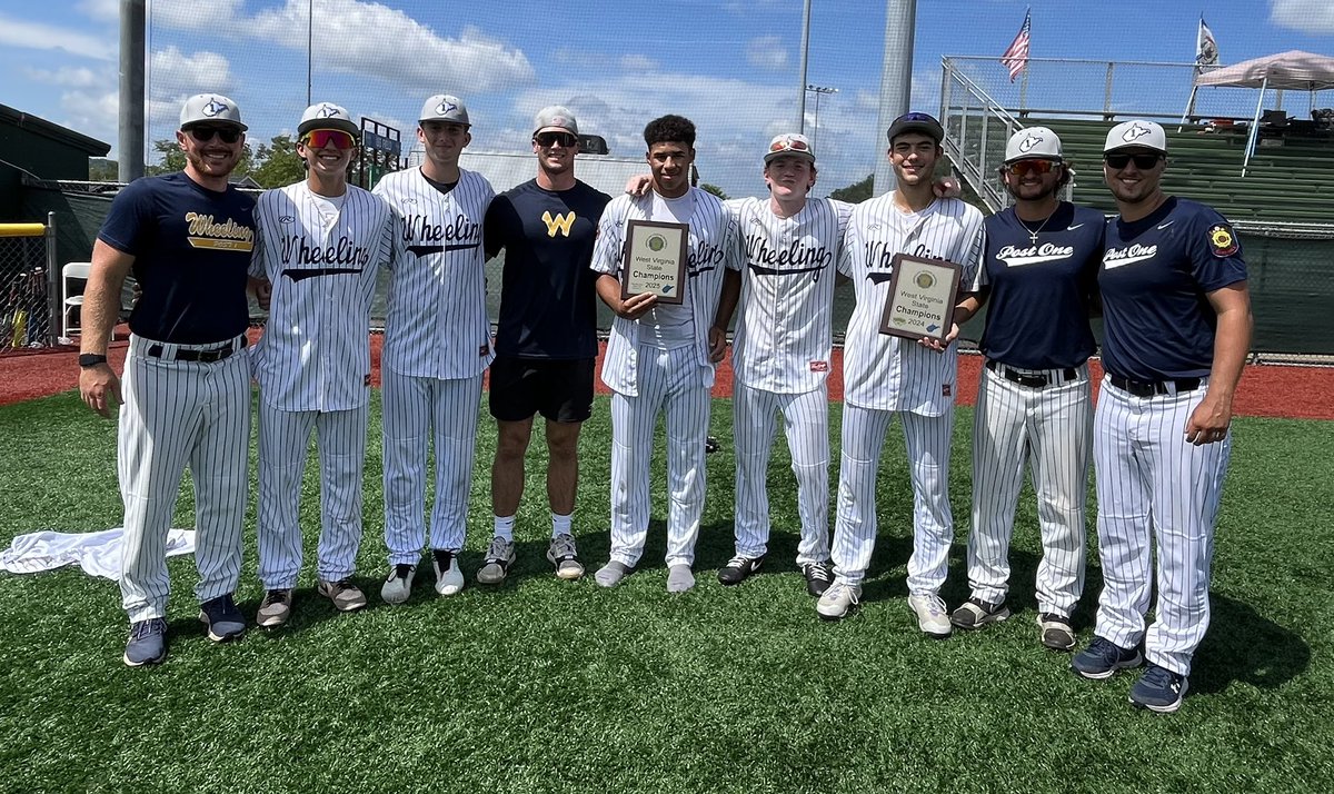 Wheeling Post 1 is loaded with Linsly Cadets. Coach Brunner ‘11, Dom Fato ‘28, Tucker Doty ‘26, Jack Selmon ‘24, Donavan Jones ‘26, Chris Upton ‘27, Jaxon Murray ‘26, Coach Gorence ‘19 and Coach White. Back to Back State Champions. Congratulations!