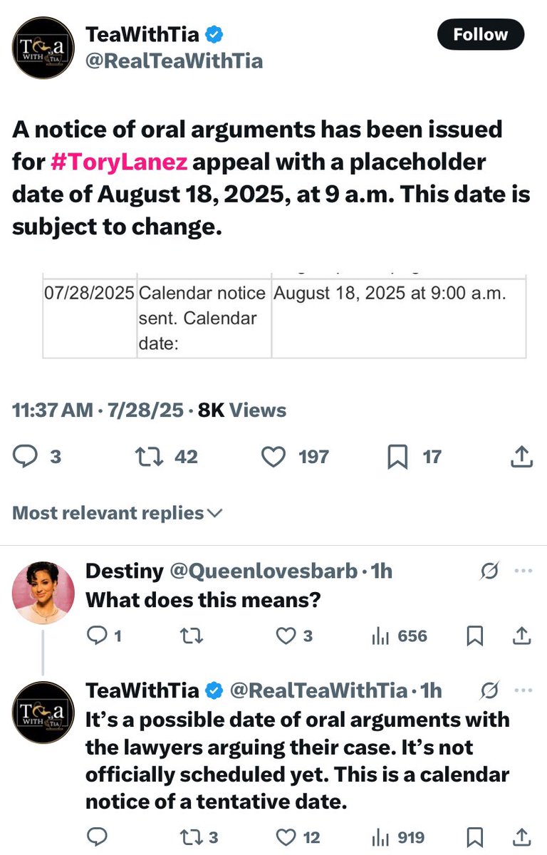 s0urpatchkiid's tweet image. Tory fans are wasting prayers for tory again cos during these oral arguments the judge wants to hear NEW evidence once the judge concludes there’s nothing new his appeal will be denied