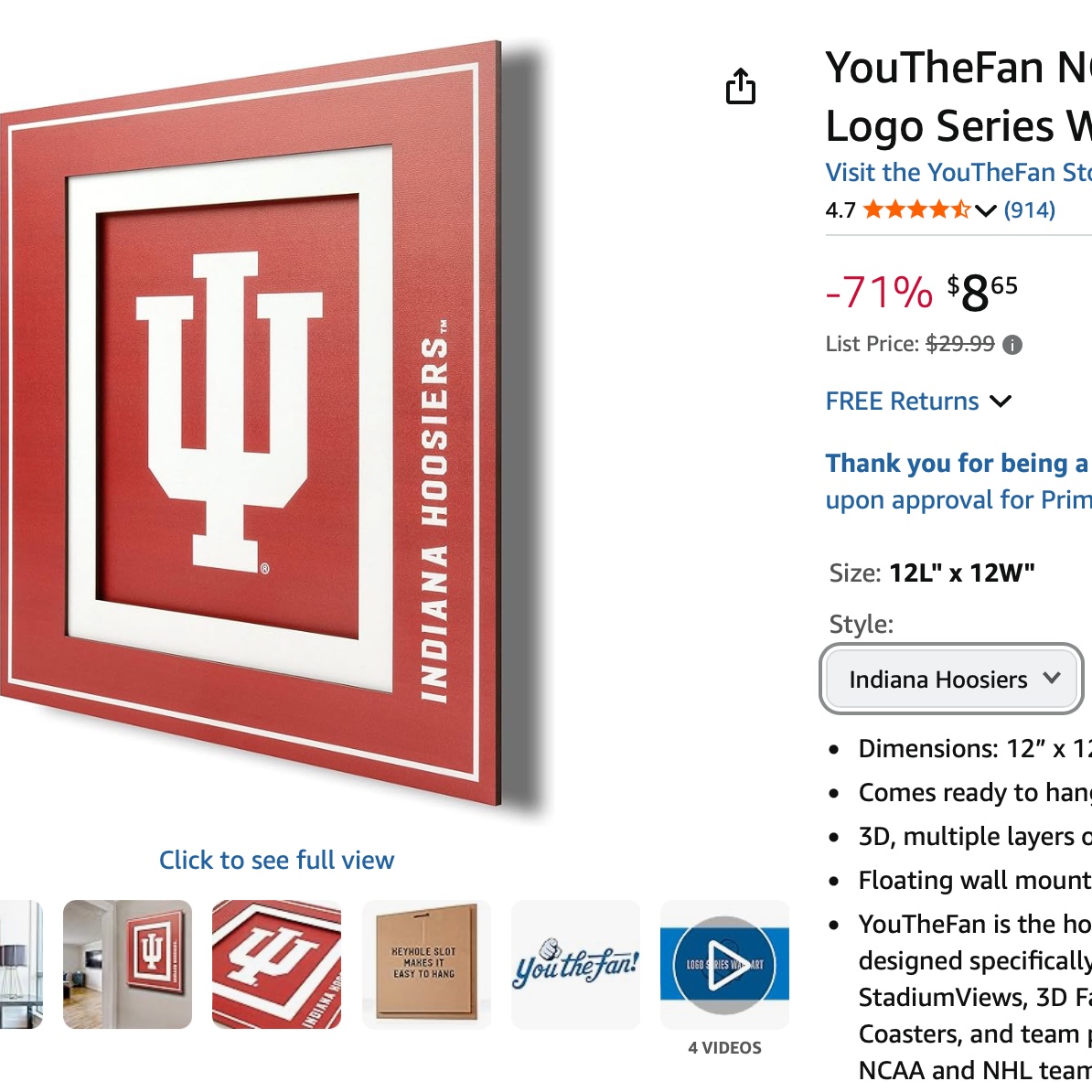 RetailHackr's tweet image. 12x12 NCAA College Wall Art as low as $8.65 (71% Off)

Many university options

Buy here --&amp;gt; amazon.com/YouTheFan-Indi…

#ad #deals #clearance #amazon