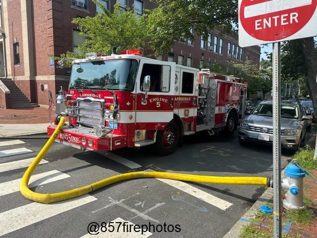 CambridgeMAFire's tweet image. Just after 4 pm, Eng 5, Lad 1, Res 1, Sqd 3, & Div 1 responded to the vehicle into the bldg at 350 Broadway, which damaged the gas meters. Gas flow was secured. One person was treated & transp for evaluation.
Duty: Group 1
@EversourceMA was on scene to shut down the gas service.