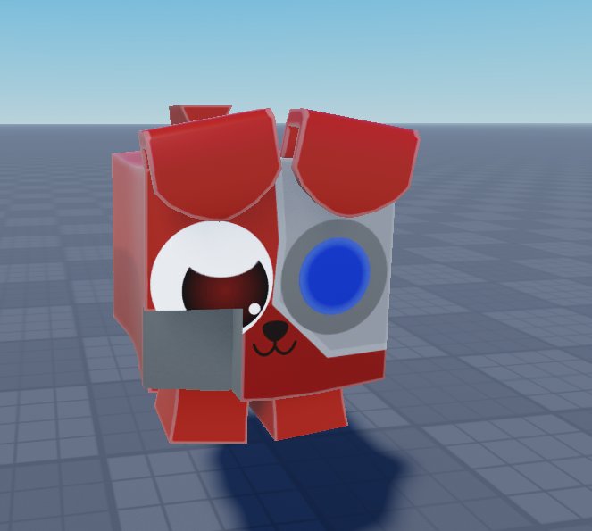 skipmodels's tweet image. Pet simulator style cyber dog #3dmodeling #blender #roblox