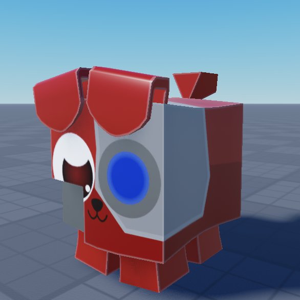 skipmodels's tweet image. Pet simulator style cyber dog #3dmodeling #blender #roblox