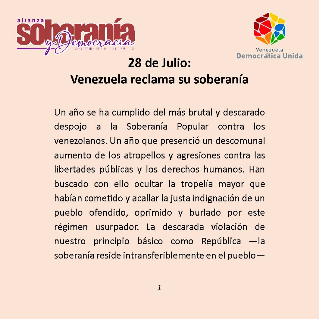 Alianza Por la Soberanía y la Democracia tweet media