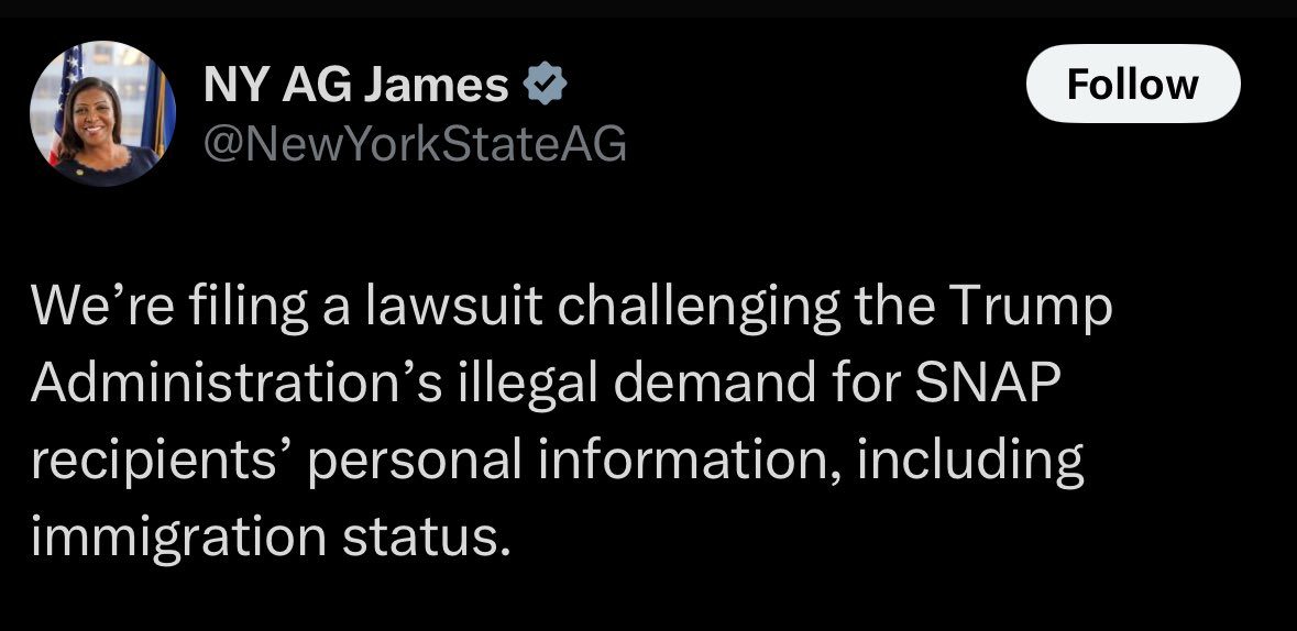 I’m old enough to remember when Democrats swore illegals were not eligible for food stamps.

Now this bloated, cross-eyed con artist—who should be rotting in prison for mortgage fraud—is blowing millions on a desperate lawsuit to overrule Congress and keep illegals on the dole.