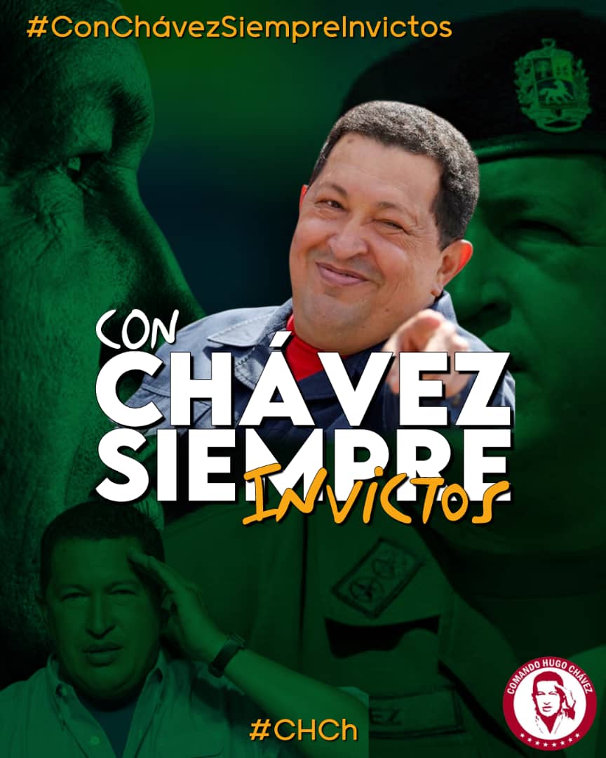 #ConChávezSiempreInvictos en nuestros hombros cae la gran responsabilidad del legado de Chávez y más allá de su legado de ser como él ❤️🇻🇪 ¡Chávez vive, la Patria sigue! 
#CHCh