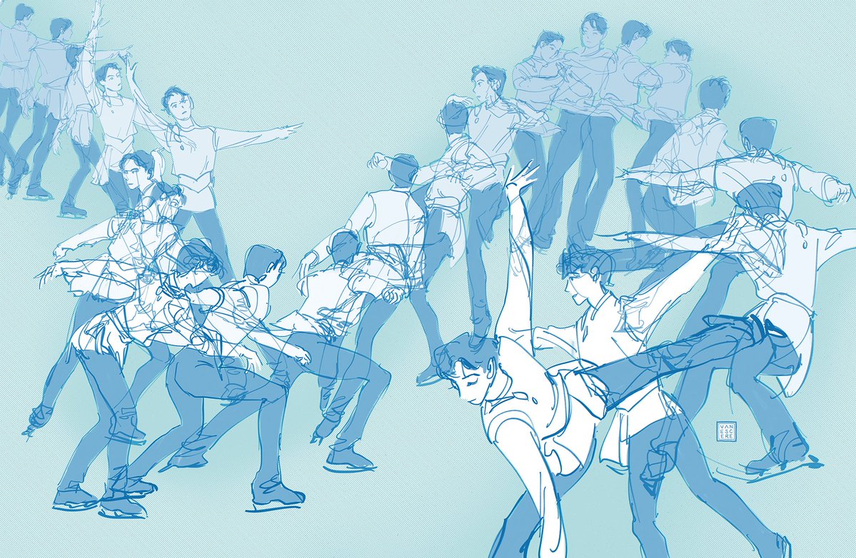 vanesceree's tweet image. fig skate fig draw #YuriOnIce