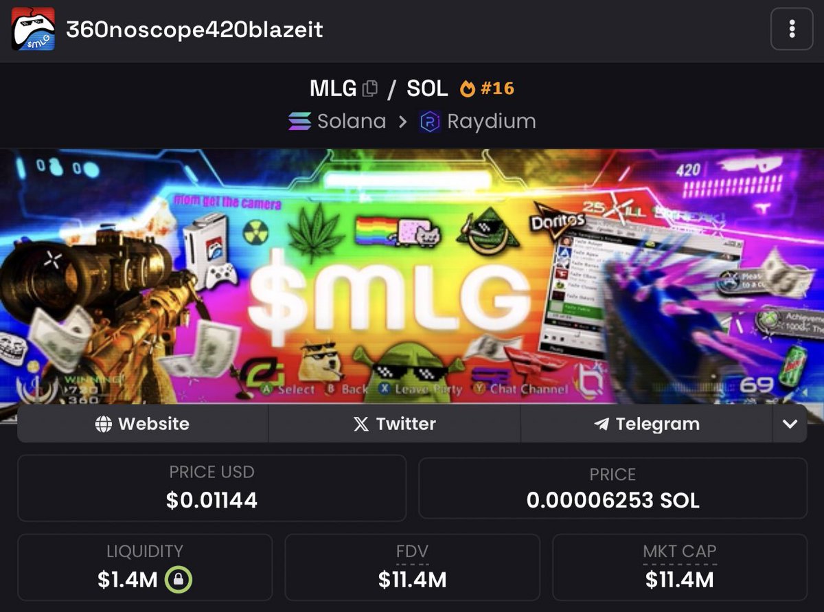 LMAOOOO, send it 

Shall we to CTO $MLG and send this baby back to multimillions?

We’ve done this in the past.

2k likes and I’ll lead what could possible be the most savage CTO ever done in this space
