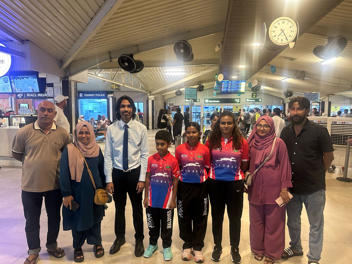 𝗦𝗔𝗥𝗔 𝗠𝗢𝗢𝗦𝗔 𝗝𝗔𝗠𝗘𝗘𝗟 &amp; 𝗙𝗔𝗔𝗭 𝗜𝗠𝗬𝗔𝗭 𝗟𝗔𝗧𝗛𝗘𝗘𝗙 𝗗𝗲𝗽𝗮𝗿𝘁𝘀 𝘄𝗶𝘁𝗵 𝗖𝗢𝗔𝗖𝗛 𝗙𝗔𝗧𝗛𝗜𝗠𝗔𝗧𝗛 𝗝𝗨𝗠𝗔𝗡𝗔 𝗡𝗜𝗠𝗔𝗟 𝘁𝗼 𝗣𝗮𝗿𝘁𝗶𝗰𝗶𝗽𝗮𝘁𝗲 𝗶𝗻 𝘁𝗵𝗲 𝗜𝗧𝗧𝗙 𝗔𝘀𝗶𝗮 𝗛𝗼𝗽𝗲𝘀 𝗪𝗲𝗲𝗸 &amp; 𝗖𝗵𝗮𝗹𝗹𝗲𝗻𝗴𝗲❟ 2025

<a href="/MoSFR_mv/">Ministry of Sports, Fitness and Recreation</a> <a href="/olympicmv/">Maldives Olympic Committee</a>