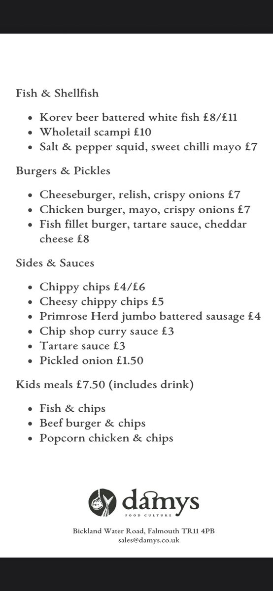damyscornwall (@damyscornwall) on Twitter photo Fish & chip fryday returns this week <a href="/Falmouth_Town/">Falmouth Town FC</a> car park <a href="/damyscornwall/">damyscornwall</a> from 4pm till late… bookings now being taken or delivered via <a href="/KernowEats/">Kernow Eats</a> Fish & chip fryday returns this week <a href="/Falmouth_Town/">Falmouth Town FC</a> car park <a href="/damyscornwall/">damyscornwall</a> from 4pm till late… bookings now being taken or delivered via <a href="/KernowEats/">Kernow Eats</a>