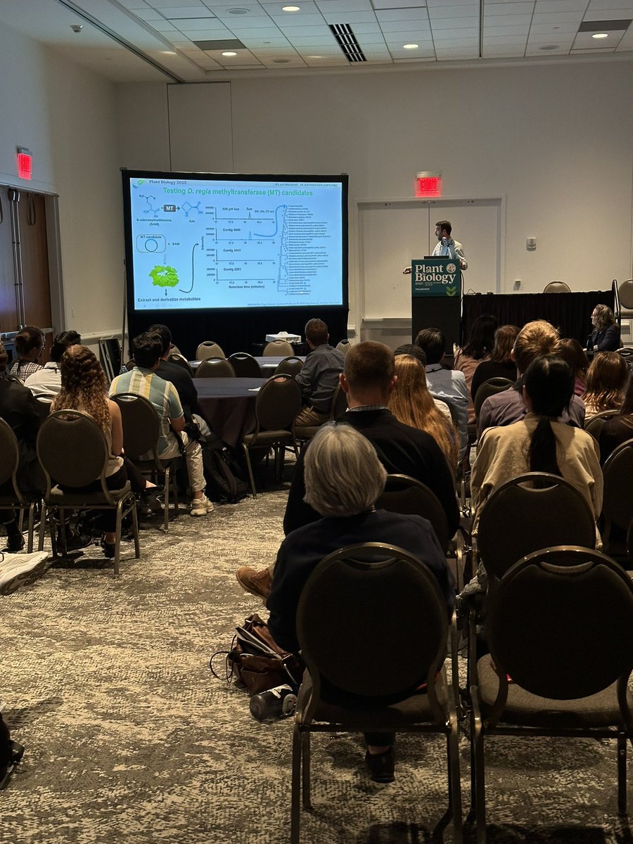 ASPB's tweet photo. Happening now: Biochemistry 2: Metabolism + Regulation Concurrent Symposium, featuring talks by Kerry Rouhier, Craig Schenck, Ethan Tucker, Mohammad Foteh Ali, and Jacob Olson.

#PlantBio2025 #PlantScience @KenyonCollege @umsl @UF @WakeForest @LifeAtPurdue https://t.co/et8K0NQBsN