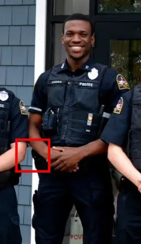 John Luke Evans, the Jamaican illegal alien who was somehow working for the Old Orchard Beach Police Department (per <a href="/BillMelugin_/">Bill Melugin</a>), can be seen here carrying a firearm while in uniform.   

OOB PD has not returned my calls.