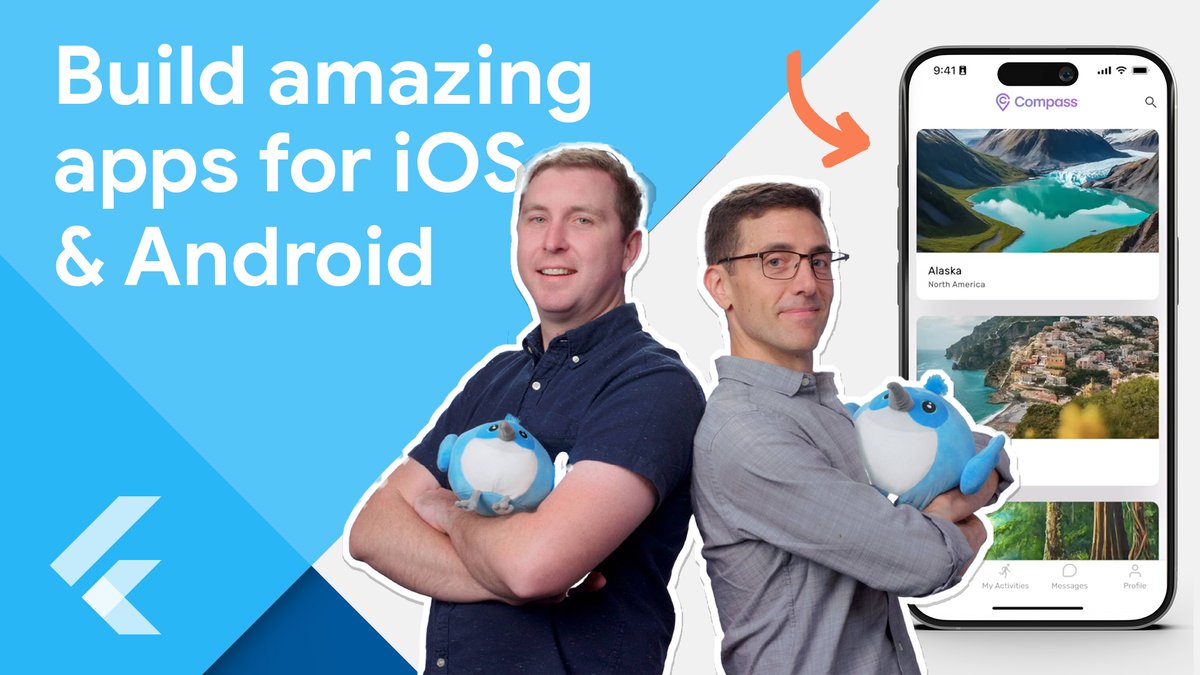FlutterDev's tweet image. New video alert! 🎥 We're diving into building cross-platform mobile apps with Flutter and Firebase.
Learn how Flutter's architecture and tools, combined with Firebase's backend services, streamline creating high-quality iOS and Android apps → goo.gle/4o5OUsy