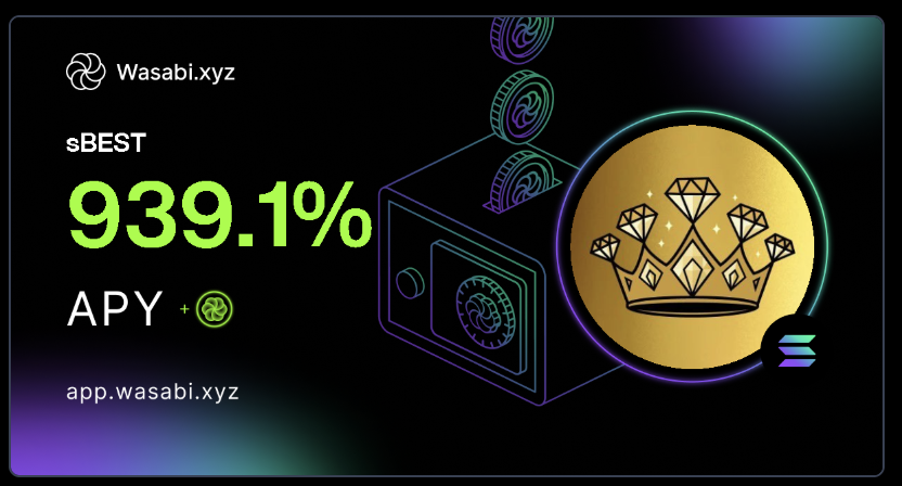 rB. (@rickbakas) on Twitter photo 32M $BEST tokens earning ridiculous APY on <a href="/wasabi_protocol/">Wasabi Protocol 🟢</a> 👑
It's not just the name of the <a href="/BestcoinBonk/">Bestcoin</a> token.
It's not just the <a href="/bonk_fun/">letsBONK.fun</a> hackathon winner.
It's an attitude and the $BEST team is backing it up. 32M $BEST tokens earning ridiculous APY on <a href="/wasabi_protocol/">Wasabi Protocol 🟢</a> 👑
It's not just the name of the <a href="/BestcoinBonk/">Bestcoin</a> token.
It's not just the <a href="/bonk_fun/">letsBONK.fun</a> hackathon winner.
It's an attitude and the $BEST team is backing it up.